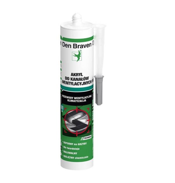 Den Braven Acryl pre ventilačné rozvody sivý 280ml