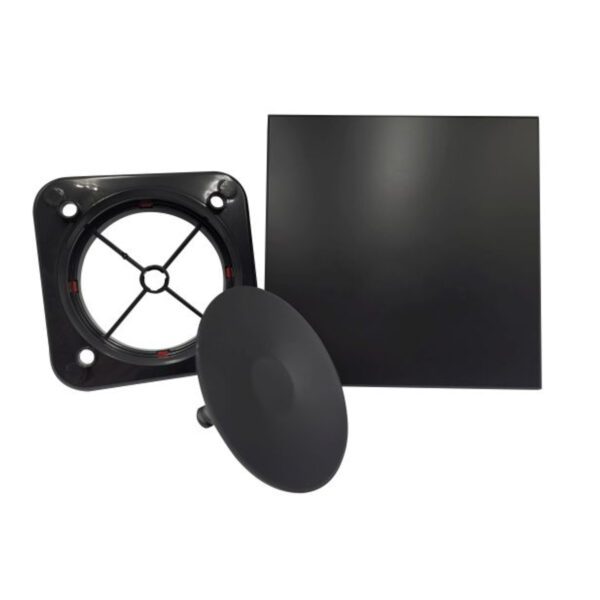 Anemostat štvorcový antibakteriálny smerový prívod/odvod 125mm - čierny - Image 3