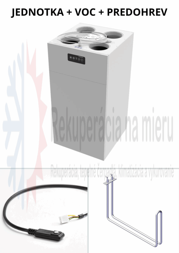 HCV 400 E1 - nástenná inštalácia/inštalácia do skrinky KIT - VOC+Rh+predohrev - Entalpia