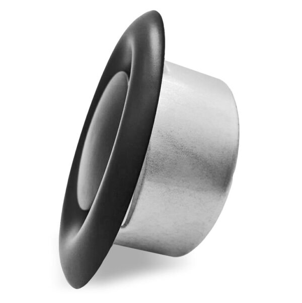 Čierny odvodný kovový tanierový ventil 125 mm - Image 2