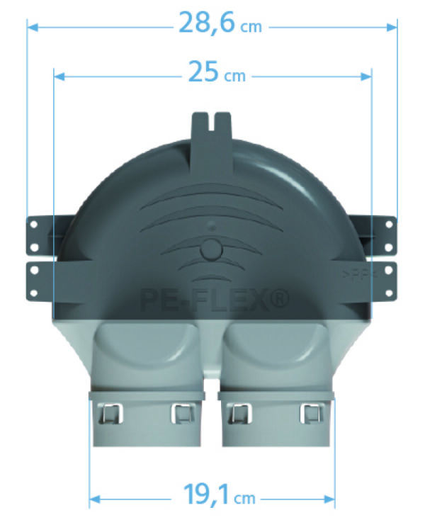 Plastový box KLO 2x75 stropný pre hrdlo na predĺženie - Image 3