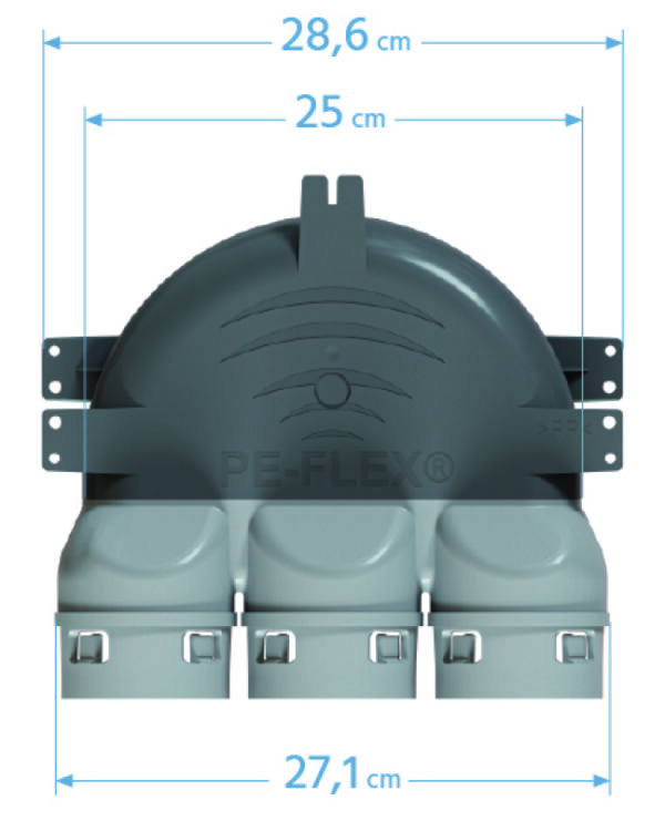 Plastový box KLO 3x75 stropný pre hrdlo na predĺženie - Image 4