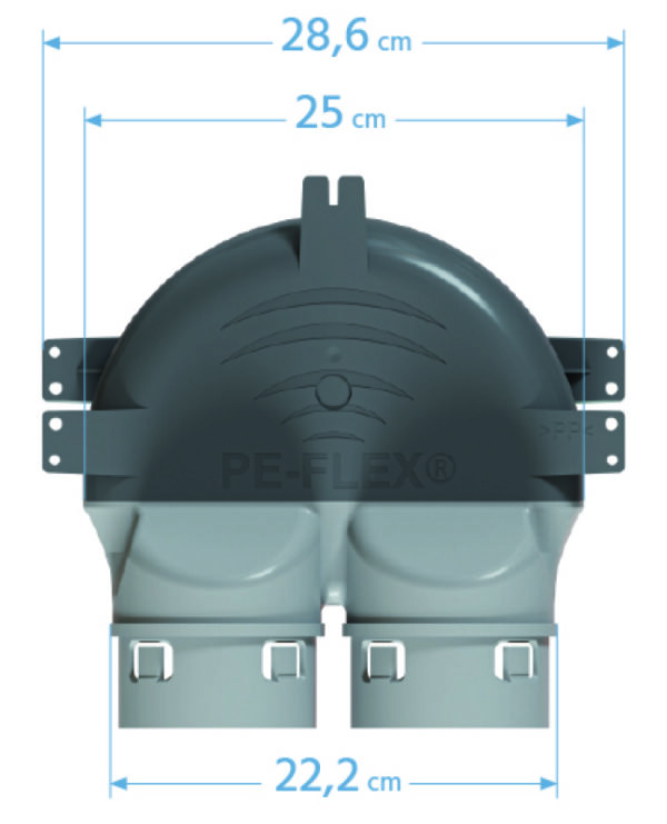 Plastový box KLO 2x90 stropný pre hrdlo na predĺženie - Image 5