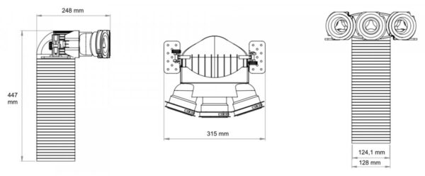 Stropný/podlahový box 3 x 75mm - Image 4