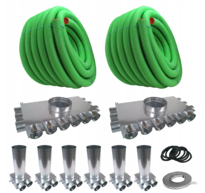 Balíček Economy pre svojpomocnú montáž rekuperácie (75mm) pre dom s rozlohou 100 m²