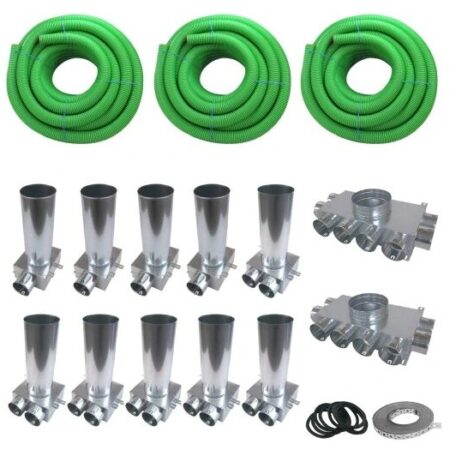 Balíček Economy pre svojpomocnú montáž rekuperácie (90mm) pre dom s rozlohou 140 m²