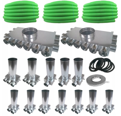 Balíček Economy pre svojpomocnú montáž rekuperácie (75mm) pre dom s rozlohou 120 m²